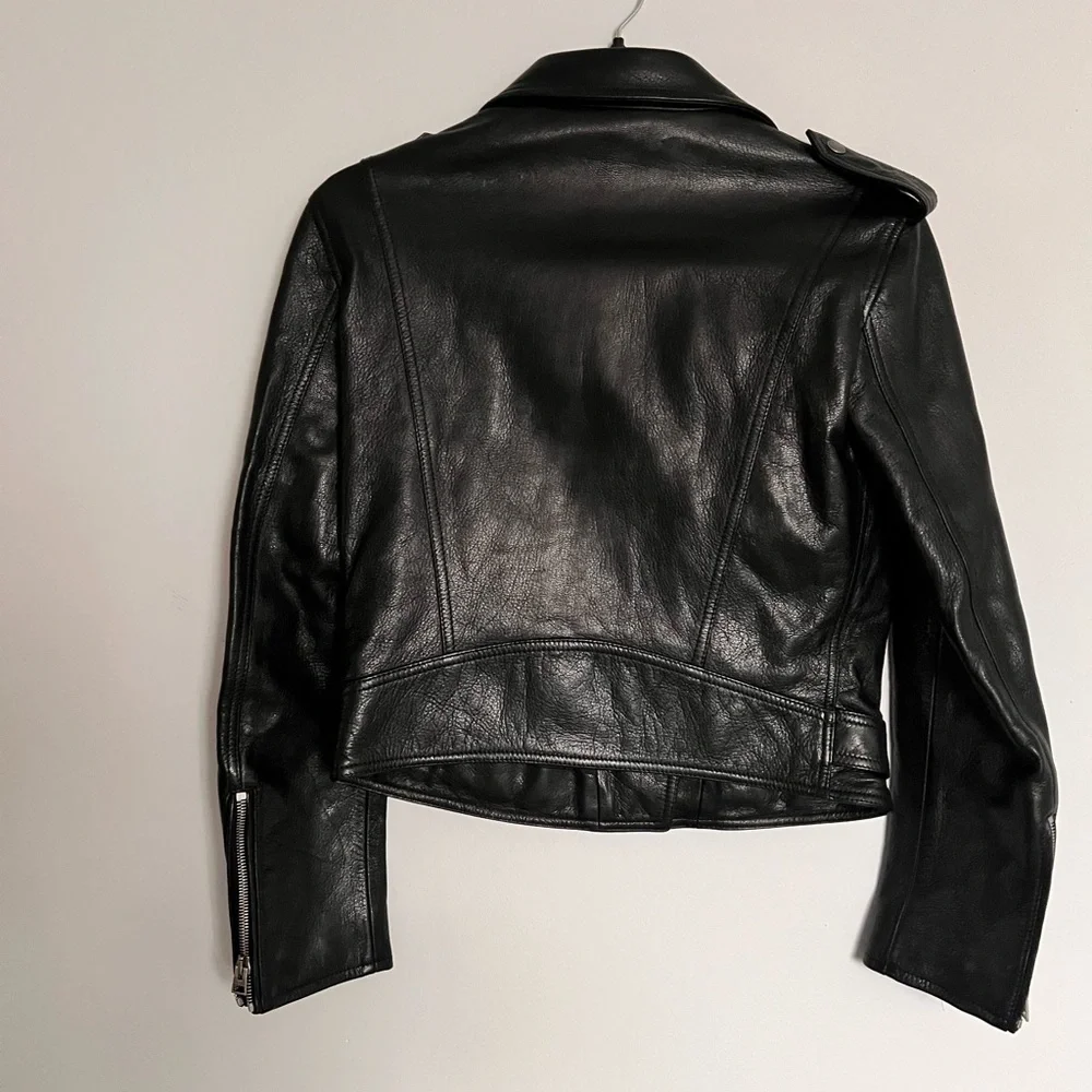 TOM FORD Glossy Plongé Leather Biker Jacket - Picture 4 of 9